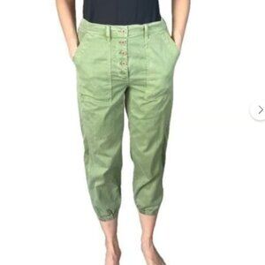 Madewell Griff Pull On Tapered Fatigue Cargo Pants NG176 Army Green Size 27